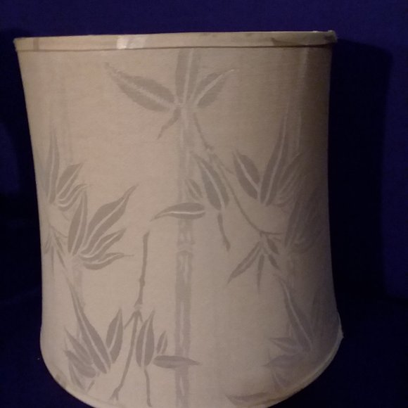 VINTAGE LAMP SHADE SILK 13 X 14~60s~LARGE MID CENTURY~HOLLYWOOD REGENCY STYLE